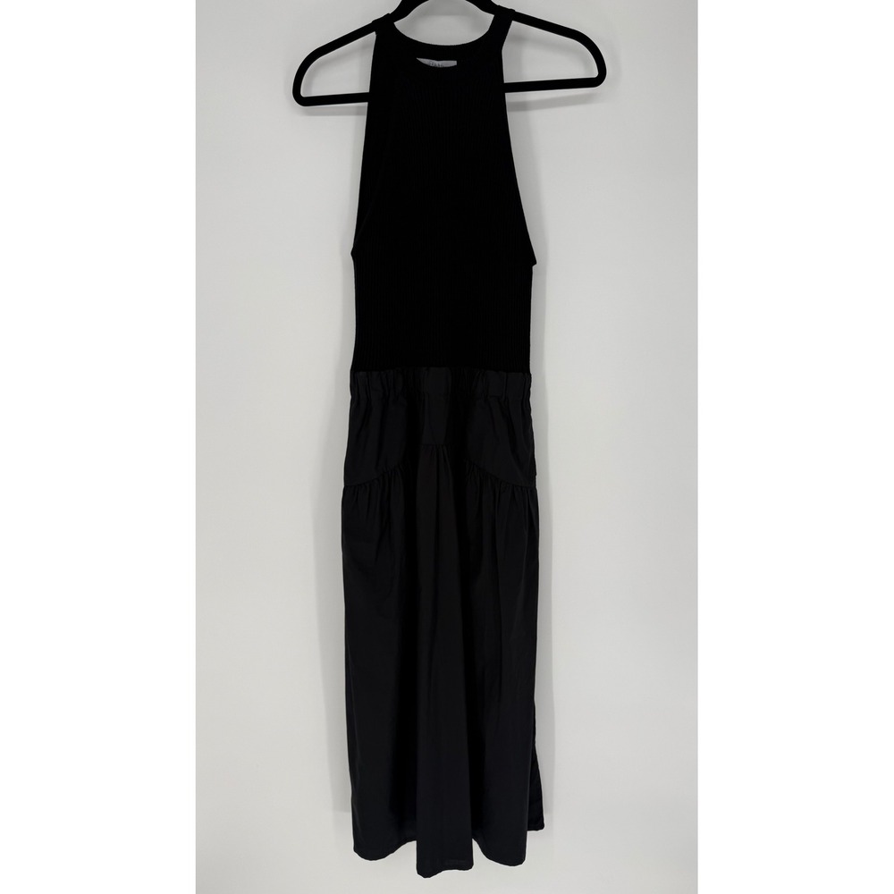 TART COLLECTION HARBOR MIDI DRESS BLACK NWT LARGE MINIMALIST CHIC